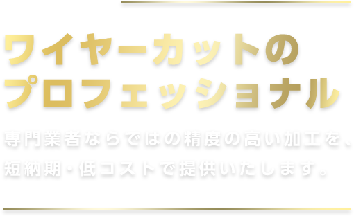 ワイヤーカットのプロフェッショナル